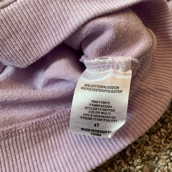 4T Frozen Disney Sweatshirt Purple - Picture 3 of 5